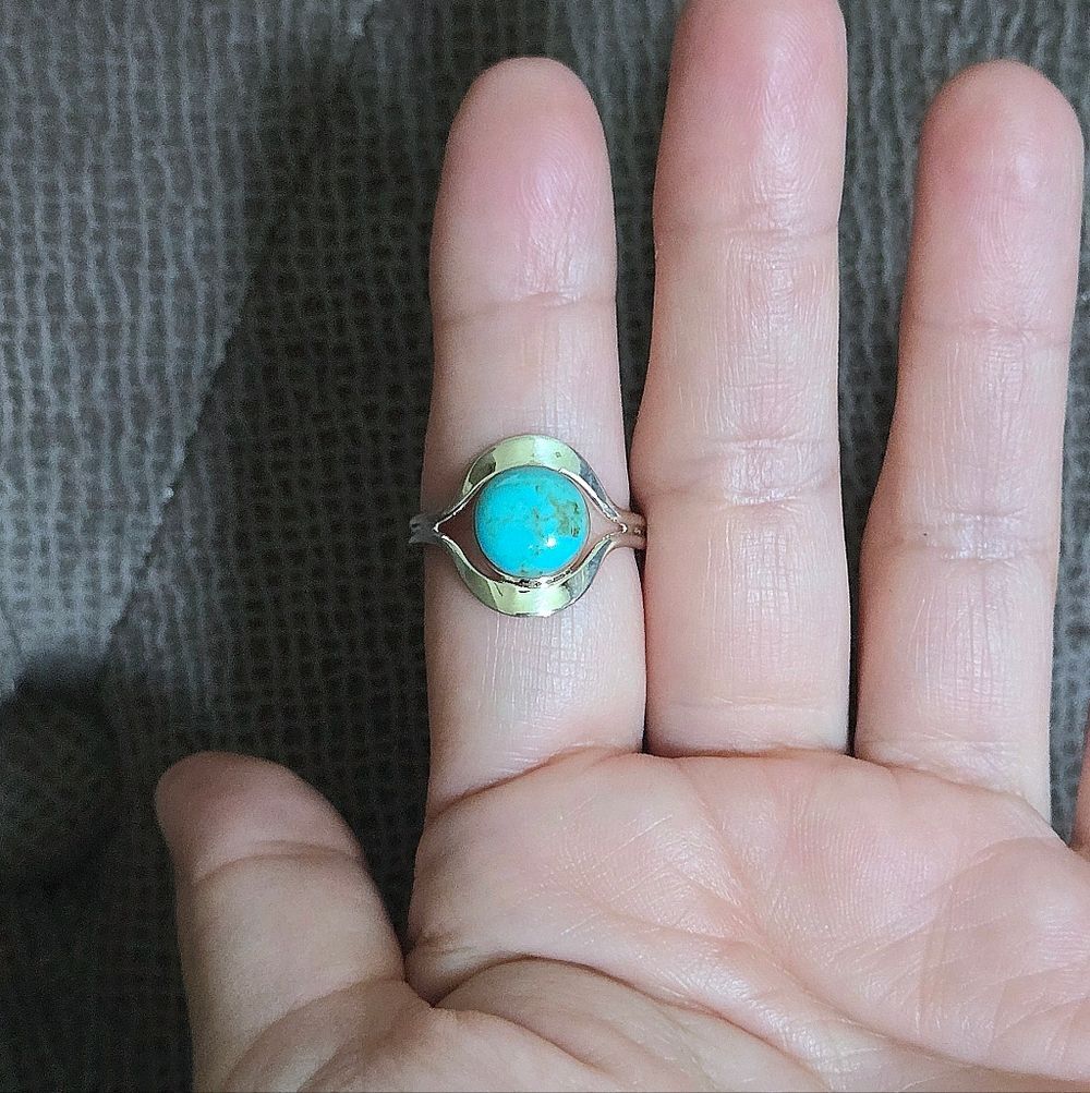 Sterling Silver🤍 Mexican🇲🇽 Turquoise Ring - NWT - Picture 2 of 16